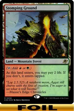 1x - Stomping Ground - FOIL - #258 - Edge of Eternities - NM MTG - Image 1