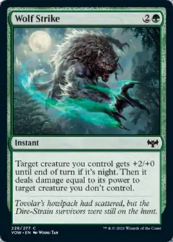Wolf Strike -Foil Light Play MTG Innistrad: Crimson Vow - Image 1