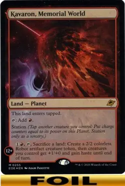 1x - Kavaron, Memorial World - FOIL #255 - Edge of Eternities - NM MTG - Image 1