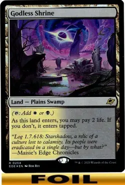 1x - Godless Shrine - FOIL #254 - Edge of Eternities - NM MTG - Image 1