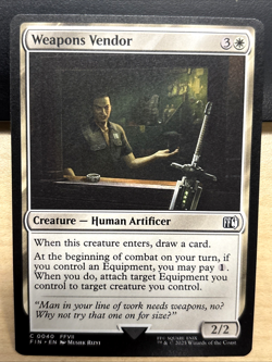 MTG Final Fantasy 0040 Weapons Vendor Creature Human Artificer COMMON - Image 1