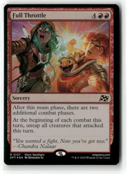 Full Throttle Aetherdrift Prerelease Promo Foil MTG NM - Image 1