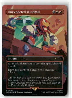 Unexpected Windfall (2092) (Rainbow Foil) Secret Lair Drop Foil SONIC MAGIC MTG - Image 1