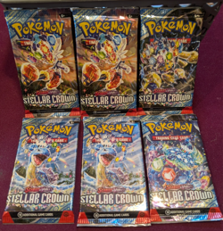 Pokemon TCG Booster Pack Lot - Stellar Crown- Lot Of 6 - Image 1