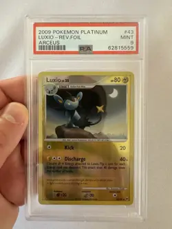 2009 Pokemon - Luxio Reverse Holo - Platinum Arceus 43/99 - PSA 9 Mint! Nintendo - Image 2