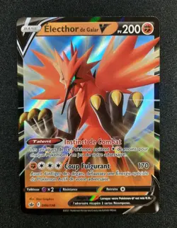 Carte Pokemon : Electhor V Ultra Rare 2021 Regne De Glace 080/198 NM 🇲🇫 - Image 1