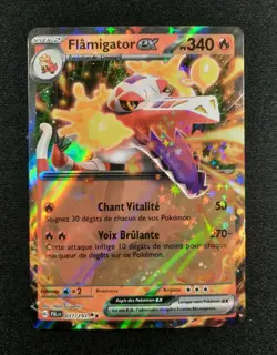 Carte Pokemon : Flamigator Ex Ultra Rare 2023 Evolutions A Paldea 037/193 NM FR - Image 1