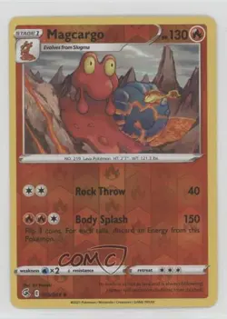 Magcargo Reverse Foil Pokemon Sword & Shield Fusion Strike #035 - Image 1
