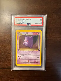 PSA 5 - 1999 Pokemon - 1st Edition Fossil Gengar Holo 5/62 - Holo Foil WOTC - Image 1