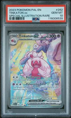 2023 Pokemon Paldea Evolved TINKATON EX 262/193 SIR PSA 10 - Image 1