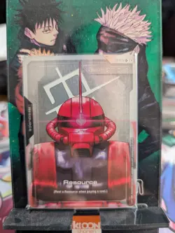GUNDAM TCG CARD GAME RESOURCE CHAR'S ZAKU II R-005 C+ HOLO FOIL ENGLISH NEWTYPE - Image 1