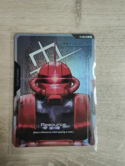 GUNDAM TCG CARD GAME RESOURCE CHAR'S ZAKU II R-005 C+ HOLO FOIL ENGLISH NEWTYPE - Image 1