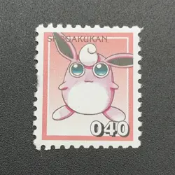 Wigglytuff Pokemon Stamp Card Shogakukan Nintendo Japanese TCG Vintage S110-19 - Image 3
