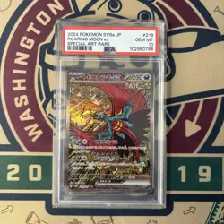 PSA 10 Roaring Moon ex SAR 218/187 Terastal Festival sv8a Pokemon Card Japanese - Image 1