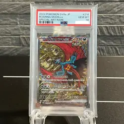 PSA 10 Roaring Moon ex SAR 218/187 Terastal Festival sv8a Pokemon Card Japanese - Image 1