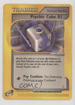 Psychic Cube 01 Pokemon e-Card Series Aquapolis #132 2002 - Image 1