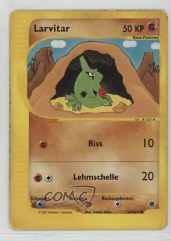 Larvitar German Pokemon e-Card Series Expedition #116 2002 - Image 1