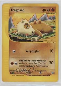Cubone German Pokemon e-Card Series Expedition #103 2002 - Image 1