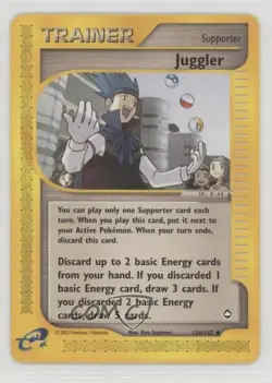 Juggler Pokemon e-Card Series Aquapolis #126 2002 - Image 1