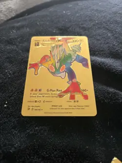 Toxtricity Vmax Rainbow Gold Foil Fan Art Vinyl Textured Collector Pokemon Card - Image 1