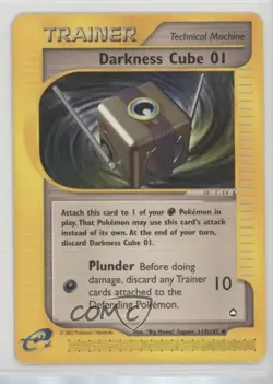Darkness Cube 01 Pokemon e-Card Series Aquapolis #119 2002 - Image 1
