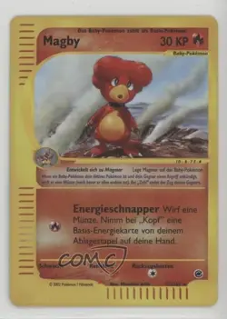 Magby German Reverse Foil Pokemon e-Card Series Expedition #52 2002 - Image 1