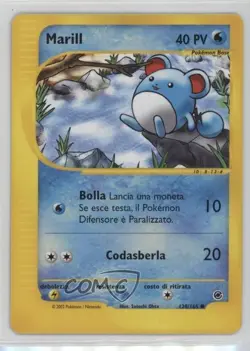 Marill Italian Reverse Foil Pokemon e-Card Series Expedition #120 2002 - Image 1
