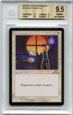 GEM MINT BGS 9.5 (w/subs) Death Ward RETRO 30th Anniversary Edition MTG Magic - Image 1
