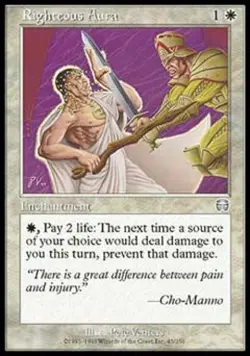 Righteous Aura - Medium Play MTG Mercadian Masques - Image 1