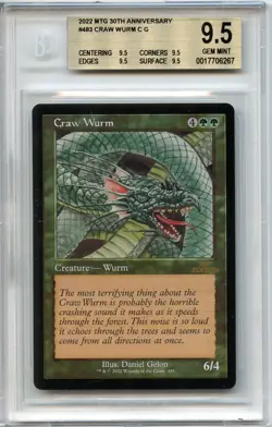 MTG GEM MINT BGS Quad 9.5s Craw Wurm 30th Retro Frame Anniversary Edition - Image 1