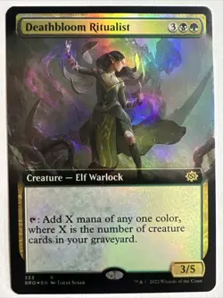 Mtg. Deathbloom Ritualist. Foil Extended Art. The Brothers' War. Nm - Image 1