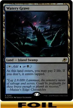 1x - Watery Grave - FOIL - #261 - Edge of Eternities - NM MTG - Image 1