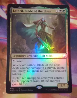 MTG - Lathril, Blade of the Elves Kaldheim Foil Mythic #001 Lightly Played - Image 1