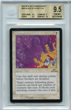 MTG GEM MINT Blaze of Glory Retro BGS 9.5 (w/ subs) 30th Anniversary Edition - Image 1