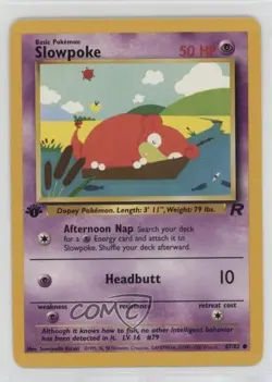 Slowpoke 1st Ed. Pokemon Team Rocket #67 2000 - Image 1