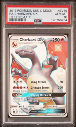 2025 PSA 10 Pokemon Charizard GX SV49/94 Hidden Fates Full Art New Cert - Image 2