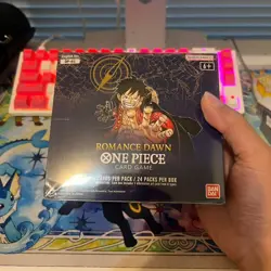 One Piece Card Game Op01 Romance Dawn Booster Box Blue Bottom Sealed - Image 2