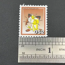 Meowth Pokemon Stamp Card Shogakukan Nintendo Japanese TCG Vintage S110-30 - Image 2