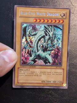Yu-Gi-Oh! SECRET RARE CARD BLUE-EYES WHITE DRAGON BPT-003 MP - Image 3