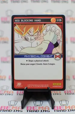 DBZ Dragon Ball Z TCG Card Panini Evolution S135 Red Blocking Hand - Image 1