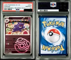 Gengar Master Ball Mirror Mew SAR PSA10 Chinese 151 Pokemon Card Set - Image 1