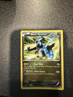 Black Kyurem Boundaries Crossed 100/149 Cracked Ice Glass Holo Pokemon Card - Image 1