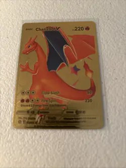 Pokemon Charizard V HP 220 Gold Foil Fan Art Card 079/073 Mint - Image 1