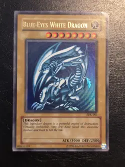 Yu-Gi-Oh! ULTRA RARE CARD BLUE-EYES WHITE DRAGON SDK-001 MP - Image 1