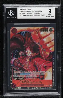 2023 One Piece Card Game: Awakening of the New Era OP05 Monkey D Luffy BGS 9 - Image 1