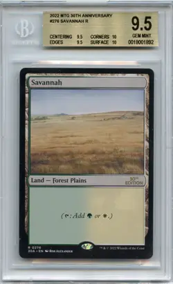 GEM MINT BGS 9.5 (9.5, 10, 9.5, 10) SAVANNAH 30th Anniversary Edition MTG Dual - Image 1