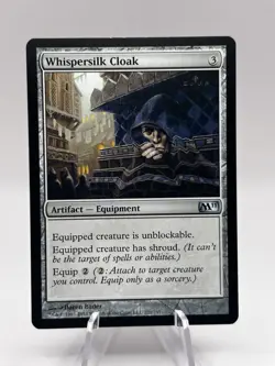 Whispersilk Cloak 221/249 Core Set 2011 M11 MTG LP - Image 1