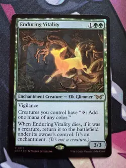 MTG - Enduring Vitality Duskmourn: House of Horror Foil Rare #0176 - Image 1