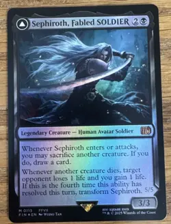 MTG Final Fantasy, Sephiroth, Fabled Solider /Sephiroth, One-Winged Angel - Foil - Image 3