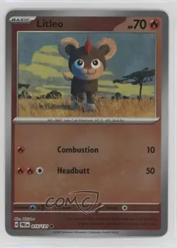 Litleo Master Ball Foil Pokemon Prismatic Evolutions PRE #015 - Image 1